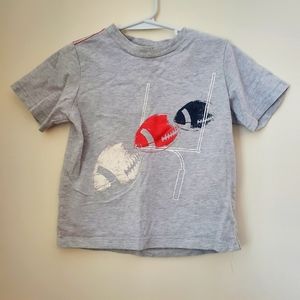 OshKosh B’Gosh Boys Gray Football Print T Shirt
